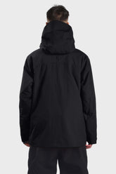 Men's Black Face Vented Multi-pocket Fully Waterproof Snow Jacket